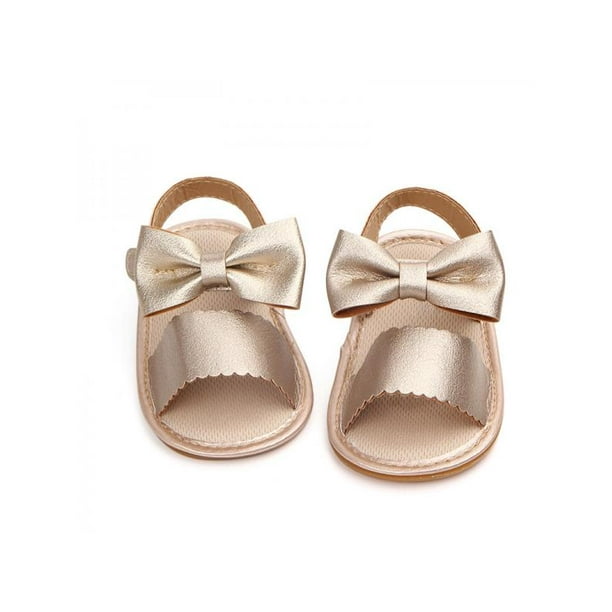 Toddler Newborn Baby Girl Soft Sandals Anti-slip Pram Crib Shoes Prewalkers US